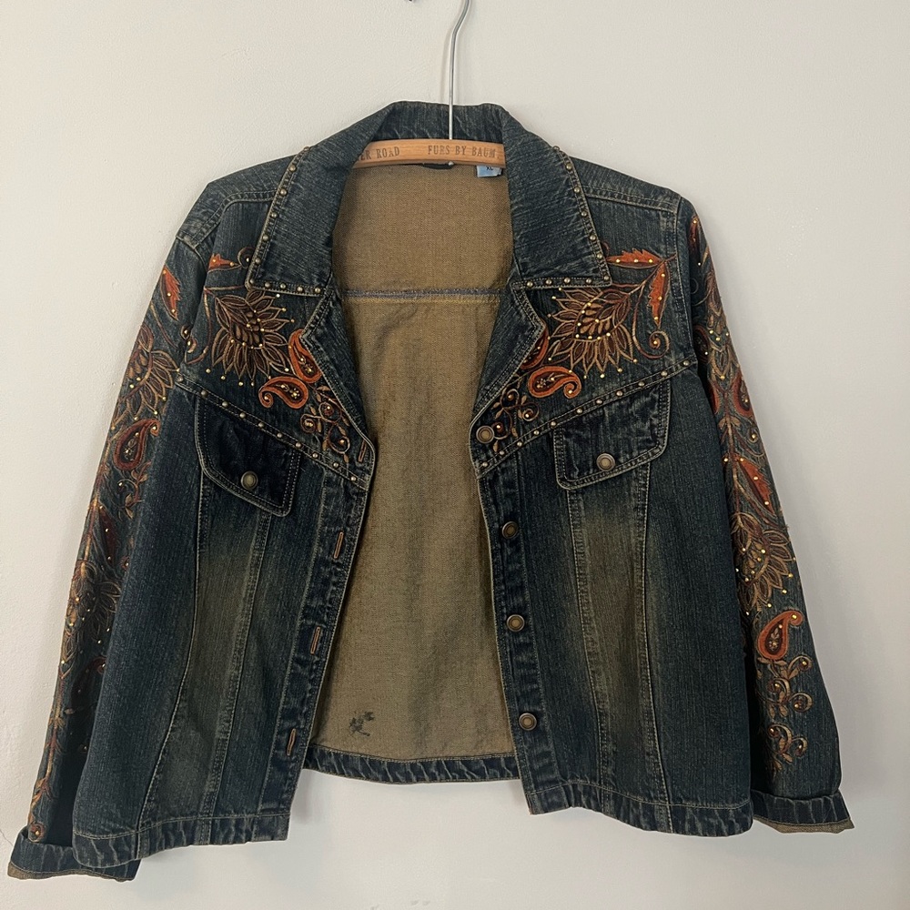 Vintage Gordon James embroidered jean jacket